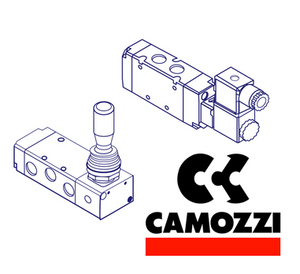 Camozzi 358 895 G1/8", 5/2 Push Button, Series 3, 4 & VMS Manually Operated Directional Control Valve