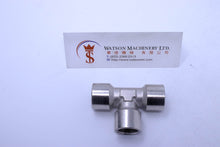 Load image into Gallery viewer, API A02338 Branch Tee 3/8&quot; Pneumatic Fitting (Nickel Plated Brass) (Made in Italy) - Watson Machinery Hydraulics Pneumatics