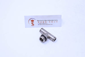 HB161014 10mm to 1/4" Central Tee Male Brass Push-In Fitting
