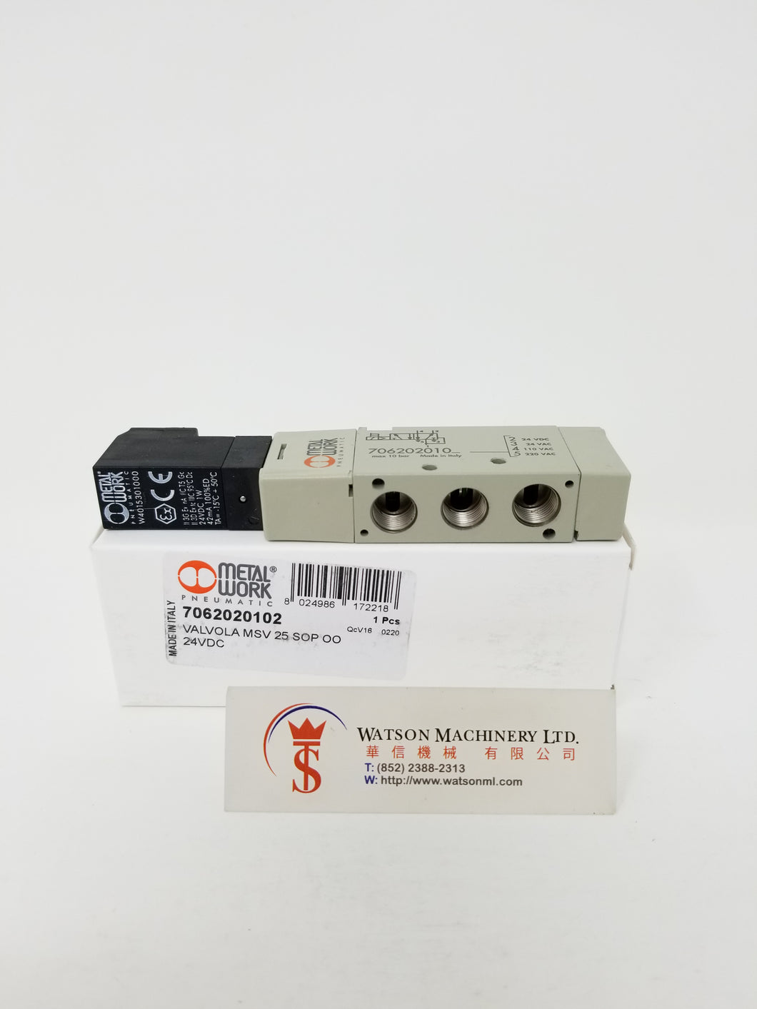 Metal Work MSV 25 SOP OO DC24V Manual Valve (7062020102)