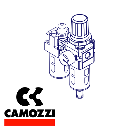 Camozzi MX2-3/4-F00 25 Micron, Semi Auto Drain, Standard Series MX Filter