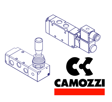 Camozzi 953 P11 23 U7J Size 3, 5/2 Manual Override Double (953), Directional Control Solenoid Valve