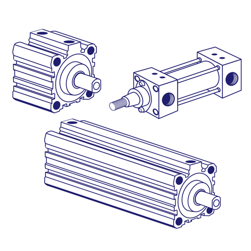 Mindman CA-MCQV-63 Pneumatic Cylinder