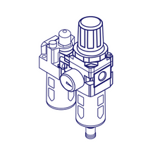 Load image into Gallery viewer, Mindman MACP-300L-10A-D Filter, Regulator, Lubricator (FRL) Auto Drain 3/8&quot; BSP (Made in Taiwan)