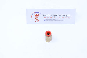 (CTCC-6-01) Watson Pneumatic Fitting Straight Connector Push-In Fitting 4mm to 1/8" Female Thread BSP (Made in Taiwan)