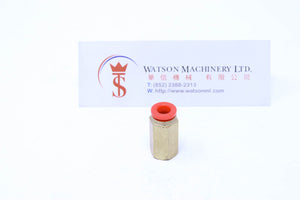 (CTCC-6-01) Watson Pneumatic Fitting Straight Connector Push-In Fitting 4mm to 1/8" Female Thread BSP (Made in Taiwan)