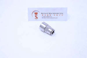 API R131038 3/8" Female to 10mm Push-in Fitting (Nickel Plated Brass) (Made in Italy) - Watson Machinery Hydraulics Pneumatics