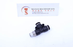 (CTD-6-01) Watson Pneumatic Fitting Run Tee 6mm to 1/8" Thread BSP (Made in Taiwan)