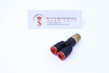 Load image into Gallery viewer, (CTX-8-02) Watson Pneumatic Fitting Branch Y 8mm to 1/4&quot; Thread BSP (Made in Taiwan)