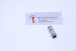 API R260008 (R260800) 8mm Union Push-in Fitting (Nickel Plated Brass) (Made in Italy) - Watson Machinery Hydraulics Pneumatics