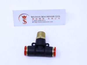 (CTB-10-03) Watson Pneumatic Fitting Branch Tee 10mm to 3/8" Thread BSP (Made in Taiwan)
