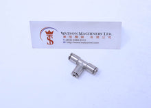 Load image into Gallery viewer, API R230004 (R230404) 4mm Union Branch Tee Push-in Fitting (Nickel Plated Brass) (Made in Italy) - Watson Machinery Hydraulics Pneumatics