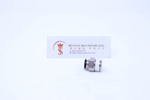 (CTC-8-03) Watson Pneumatic Fitting Straight Connector Push-In Fitting 8mm to 3/8" Thread BSP (Made in Taiwan)