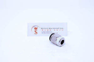 (CTC-12-04) Watson Pneumatic Fitting Straight Connector Push-In Fitting 12mm to 1/2" Thread BSP (Made in Taiwan)