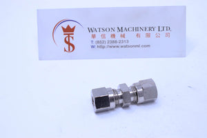 API O140600 (O140606) Compression Fitting Union 6mm (Nickel Plated Brass) (Made in Italy) - Watson Machinery Hydraulics Pneumatics