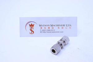 API O140600 (O140606) Compression Fitting Union 6mm (Nickel Plated Brass) (Made in Italy) - Watson Machinery Hydraulics Pneumatics