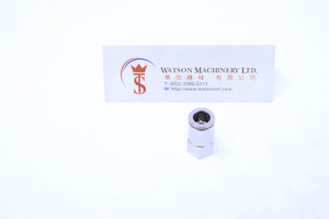 API R130818 1/8" Female to 8mm Push-in Fitting (Nickel Plated Brass) (Made in Italy) - Watson Machinery Hydraulics Pneumatics