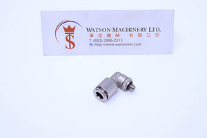 API R4106M5 Elbow to M5 Push-in Fitting (Nickel Plated Brass) (Made in Italy) - Watson Machinery Hydraulics Pneumatics