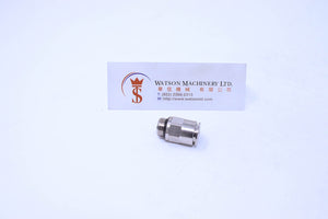 API R121014 1/4" to 10mm Push-in Fitting (Nickel Plated Brass) (Made in Italy) - Watson Machinery Hydraulics Pneumatics