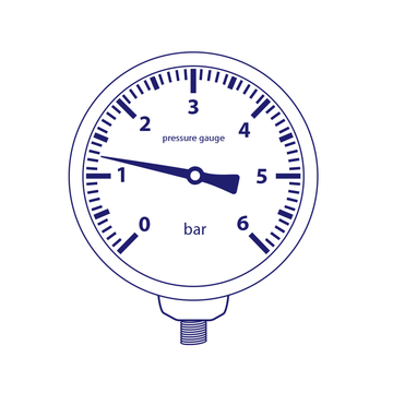 Metal Work ACC.M 50 1/8 12 Pressure Gauge (9800101)