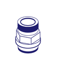 HB040814 8mm to 1/4" Straight Parallel Male Brass Push-In Fitting