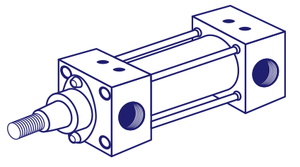 Jufan DC5 63X150 DOUBLE ROD Pneumatic Cylinder (Made in Taiwan)